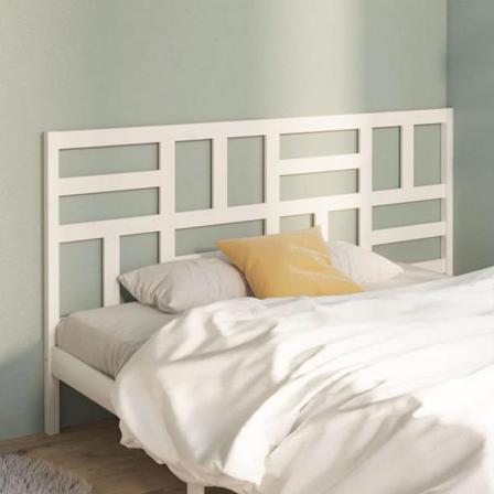 Vidaxl Sänggavel Vit 206x4x104 Cm Massiv Furu Vit