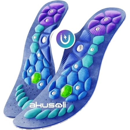 Akusoli Akupressur-innlegg, unisex ortopediske innlegg, lindrer fotsmerter S 35-39