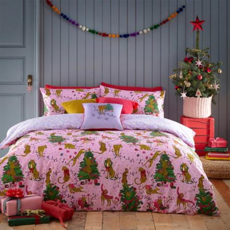 Furn Purrfect Jul Cover Set Enkel Rosa/lila