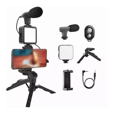 【14y】Smartphone Vlogging Kit med stativ for Tiktok, Youtube og Stream