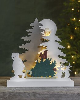 Star Trading LED Adventskerzenhalter Wald Multi