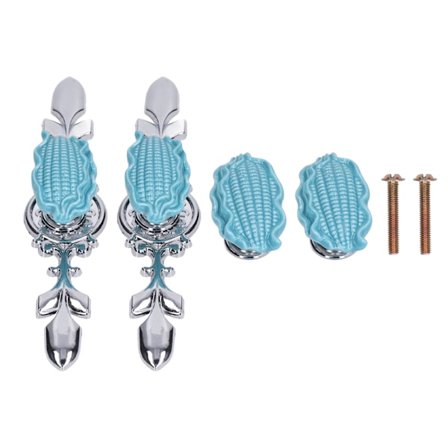 Skapknotter i sinklegering, 2 stk, enkelthulls skuff, garderobehåndtak, hjemmemøbeldekorasjon 1088D Corn