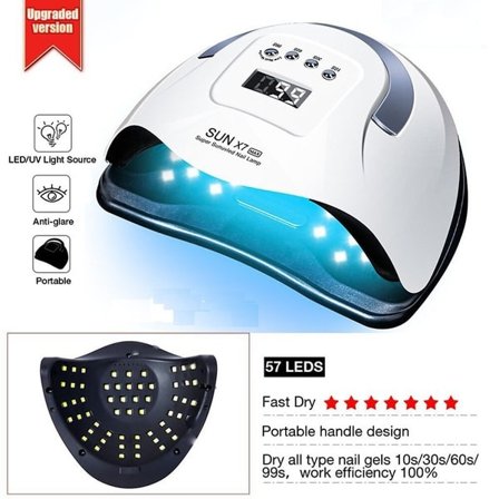 180W SUN X7 LED UV-lampa 57 LED-lampor för nagelhärdning UV Gel Polish - Perfet