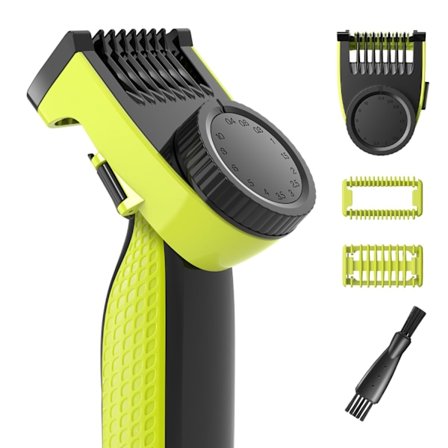 14-i-1 justerbar beskyttelse for hybrid elektrisk trimmer med hudbeskyttelse, kroppskam og rengjøringsbørste