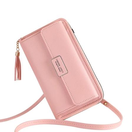 Kvinnor Axelremsväska Multifunktion Lång Plånbok Mode Tofs Handväska Haspkorthållare Dam Liten Crossbody Mobiltelefonväska Type 3