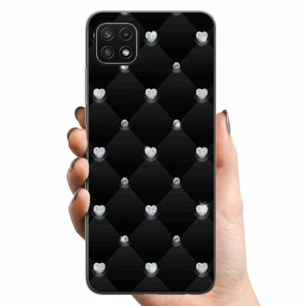 Samsung Galaxy A22 5g Tpu Mobilskal Diamant Hjärta