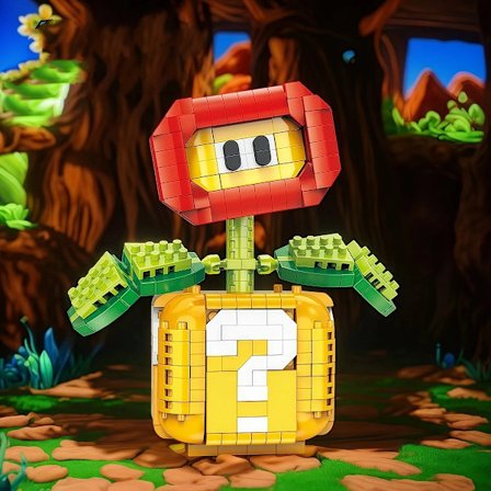 MOC-Tree Supers Chomper Flower Brothers Bukett Evigvarende Hjemmedekorasjon Plante Potte Modell Byggekloss Klosser Gave Sett