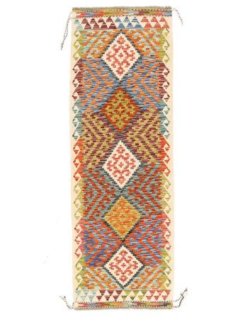 Tapis Kilim Afghan Old Style 70X202 De Couloir Marron/Beige (Laine, Afghanistan)