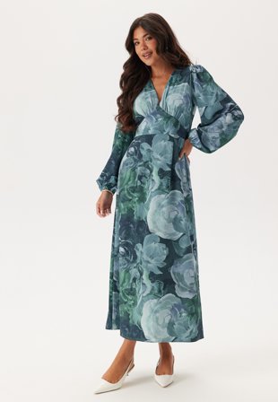 Bubbleroom - Balloon Sleeve Maxi Dress - Kläder
