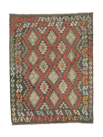 Kelim Afghan Old Stil Teppich Orientalischer Braun/Dunkelgelb (Wolle, Afghanistan)