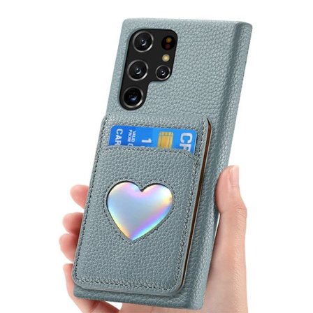 SAM A15, etui med kortplads, faldfast stander etui (Himmelblå)