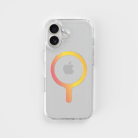 Peach - Avtagbar MagSafe-ring & Klart mobilskal-paket, iPhone 17