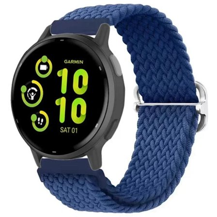 20/22mm Nylon Flätad Loop Rem kompatibel Garmin Forerunner 265 55 965 165 Sportarmband Garmin Venu 3/2 Vivoactive 5 Armbandsbälte