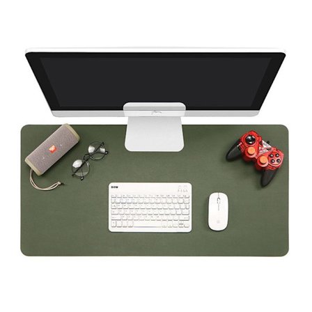 100x50cm Vattentät Skrivbordsunderlägg med Sugkopp, Stort Militärgrönt