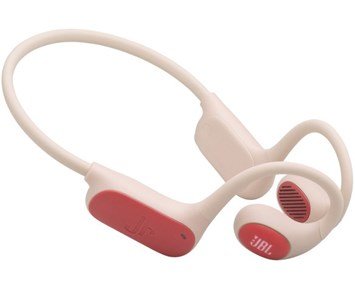 JBL Junior Free - Neckband Open Sound - Peach - Trådlösa open-ear-hörlurar för barn