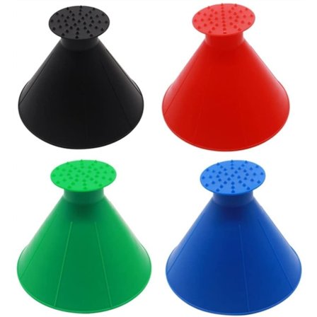 4 kpl Jääskrapa Maaginen Jääskrapa Auton Tuulilasi Tuulilasi Jääkartio Täyttösuppilo Lumilapio Pyyhkijän Sulka Pyöreä Skrapa[GKS]