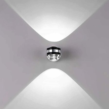Vägglampa Inredning Led Upp och Ner Liten Dekorativ LED Vägglampa 6W Aluminium Spot Vägglampa för Sovrum Trappuppgång Väg (Kall Vit)
