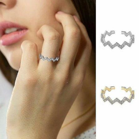 Til min datter - Inspirerende ring med bølgemønster - Justerbar åbning - GGL Silver