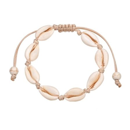 Justerbart armbånd med hvite skjell - Hvit Hvit