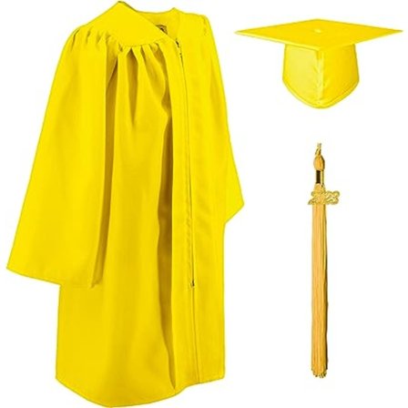 Preschool Barn Toga Hodeplagg Barn 2023 Nyutdannet med Anheng Gutt og Jente Gull