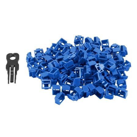 100 kpl Sininen RJ45-portin Ethernet-lan-keskittimen pölynkestävä suojakansi, tulppa, tukos, suoja, omistusoikeudella