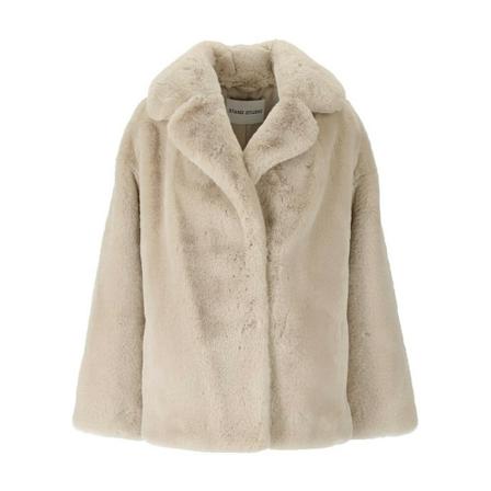 Stand Studio, Faux Fur & Shearling Jackets Beige, Dames, Maat:S