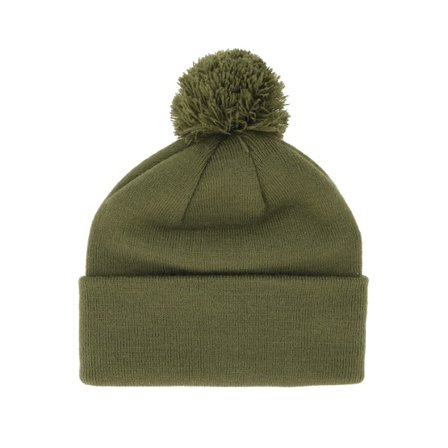 Beechfield - Vert pom Bonnet - Moss Green Pom Blank Beanie @ Hatstore