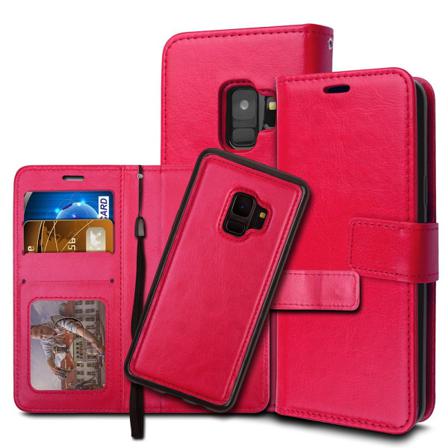 Plånboksfodral Med Skalfunktion - Samsung Galaxy S9+ Röd