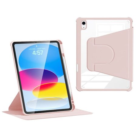 iPad 10.9" 2022 / iPad 11" 2025 Cover med roterbart stativ - Pink