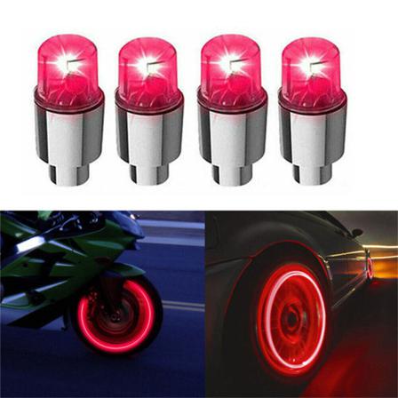 2st Bil Auto Hjul Däck Luftventil Stam Led Ljus Caps