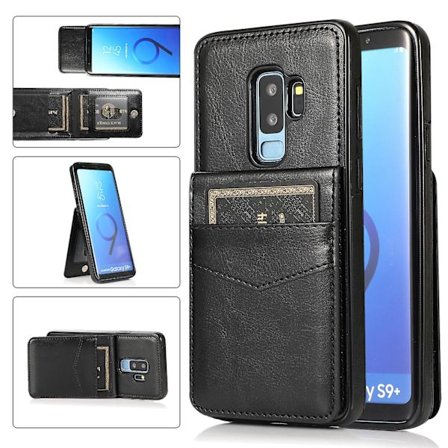Business Style Pu Case För Samsung S9 Plus Med Korthållare, Plånboksfunktion, Stnadfunktion, Fallskydd