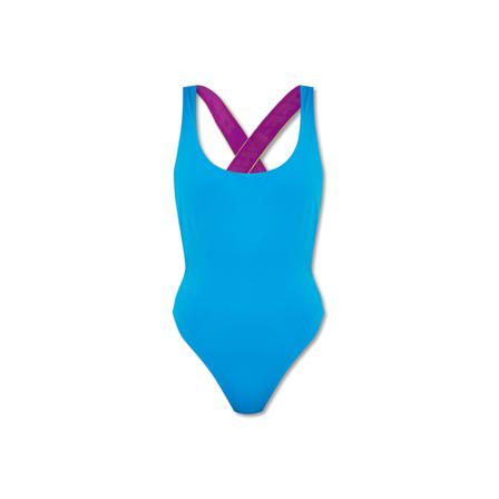 Off White One-piece swimsuit , Blauw , Dames , Maat: M Badpakken