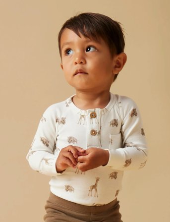 Lil'Atelier Nbmgayo Elm Ls Slim Body Lil Noos - White - 80