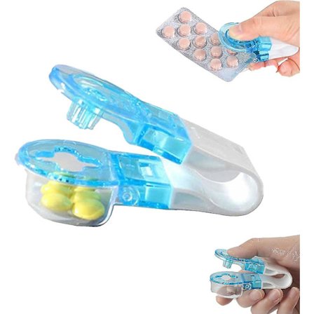 Bærbar pilleudtager, tabletter piller blisterpakkeåbner hjælpeværktøj til ældre handicappede, pilleudtager værktøj