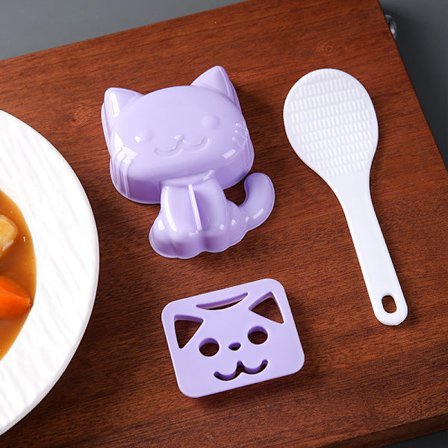 3 stk/sett e Cat Sushi Form DIY Sandwich Rice Ball Form Kjøkken A