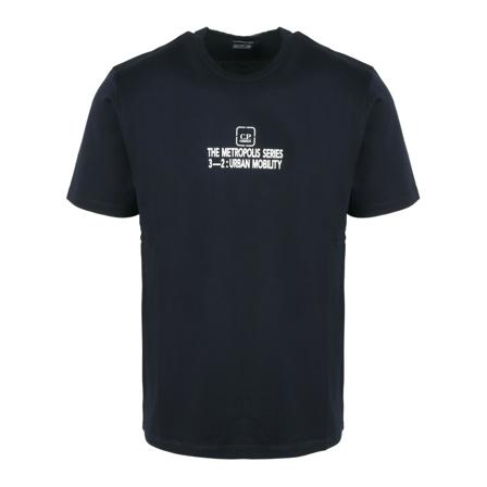 C.p. Company, T-Shirts Blauw, Heren, Maat:M
