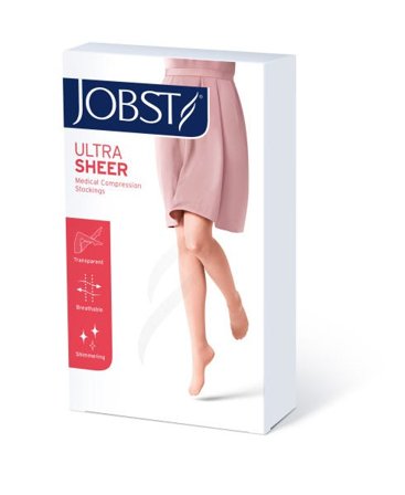 Jobst Ultra Sheer klasse 2 lårstrømpe natur str M, 1 par