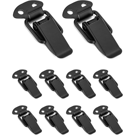 10 Stykker Fjærbelastede Spennlåser i Rustfritt Stål, Sperrelås, Veksellås, Lås, for Verktøykasse Oppbevaringsboks Skuff