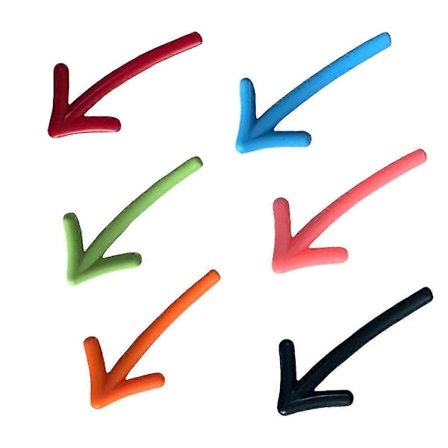 6 st Kylskåpsmagneter Pil Magnetiska Klistermärken Whiteboard Meddelandehållare Kylskåpsdekoration Köksdekorativa Magneter
