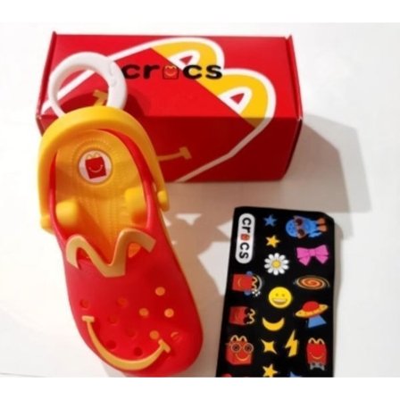 2024 McDonald's Mini Crocs Nøkkelring Happy Meal Leke Komplett Søt Mini Nøkkelring-Xin