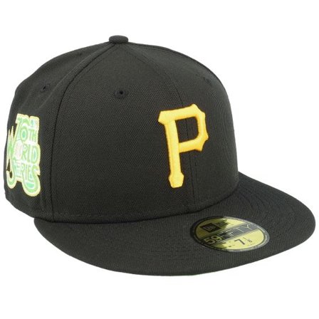 New Era - MLB Svart fitted Keps - Pittsburgh Pirates 59FIFTY Citruspop Black/Lime Fitted @ Hatstore