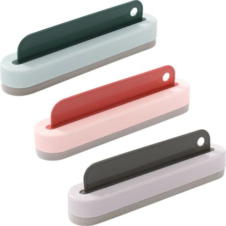 3 stk. bruse squeegee 2 i 1 vindues skærm rengøringsbørste lille skraber badeværelse