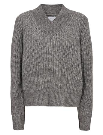 Nuzindi V-Neck Pullover Grey Nümph