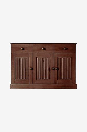 Loft24 - Skænk 3 døre 2 skuffer Mille - Brun - Kommoder - Fra Homeroom