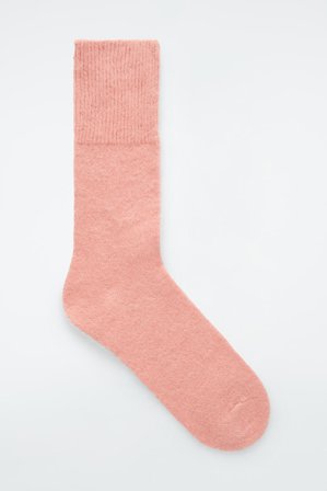 COS Women's Alpaca-Blend Ankle Socks in Orange
