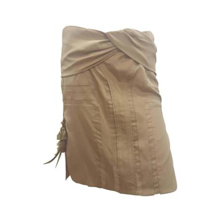 Gucci Vintage, Pew-owned Skirt Beige, Dames, Maat:S,spandex