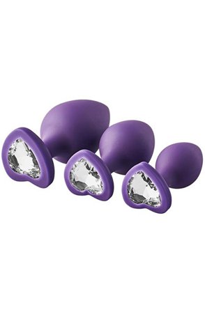 Flirts Anal Training Kit Gem Stone Purple Anaalitappi setti