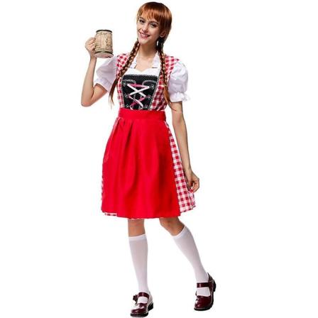 Perinteinen Oktoberfest Dirndl -asu Saksalaiseen Baijerilaiseen Olutjuhlaan Tavernan Tyttö Tarjoilija Neito Karnevaali Pukeutumisjuhla M