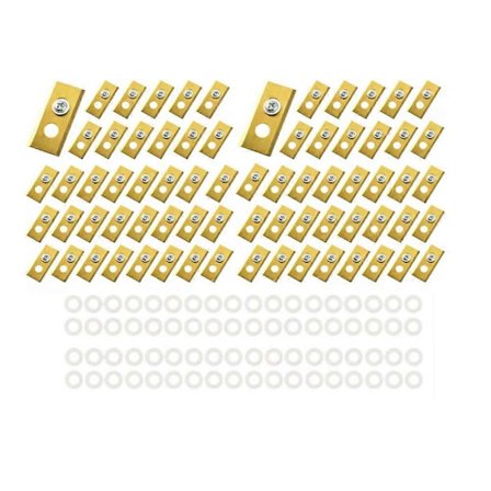 72 stk. Smart plæneklipper udskiftningsblade Pakkesæt dobbelte huller plæneklipperblade guld
