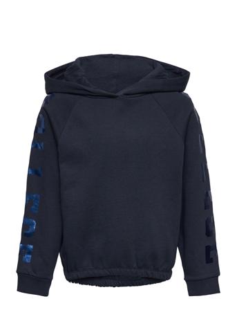 Nkfruna Ls Boxy Sweat Bru Camp Hoodie Trøje Navy Name It